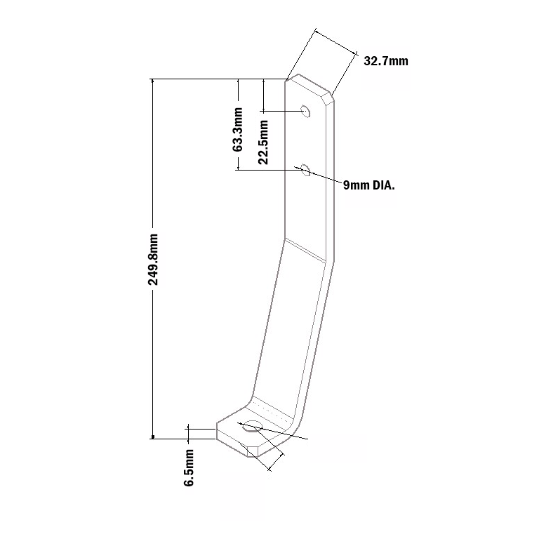 34-270-1 MODULAR SOLUTIONS SUPPORT ANGLE<br>ANGLE BRKT FLOOR FASTENING 270MM